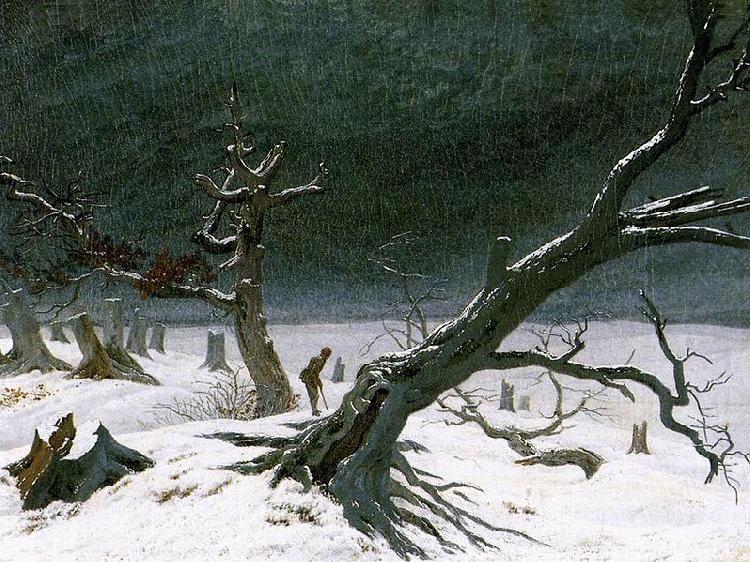 Caspar David Friedrich Winter Landscape oil painting picture